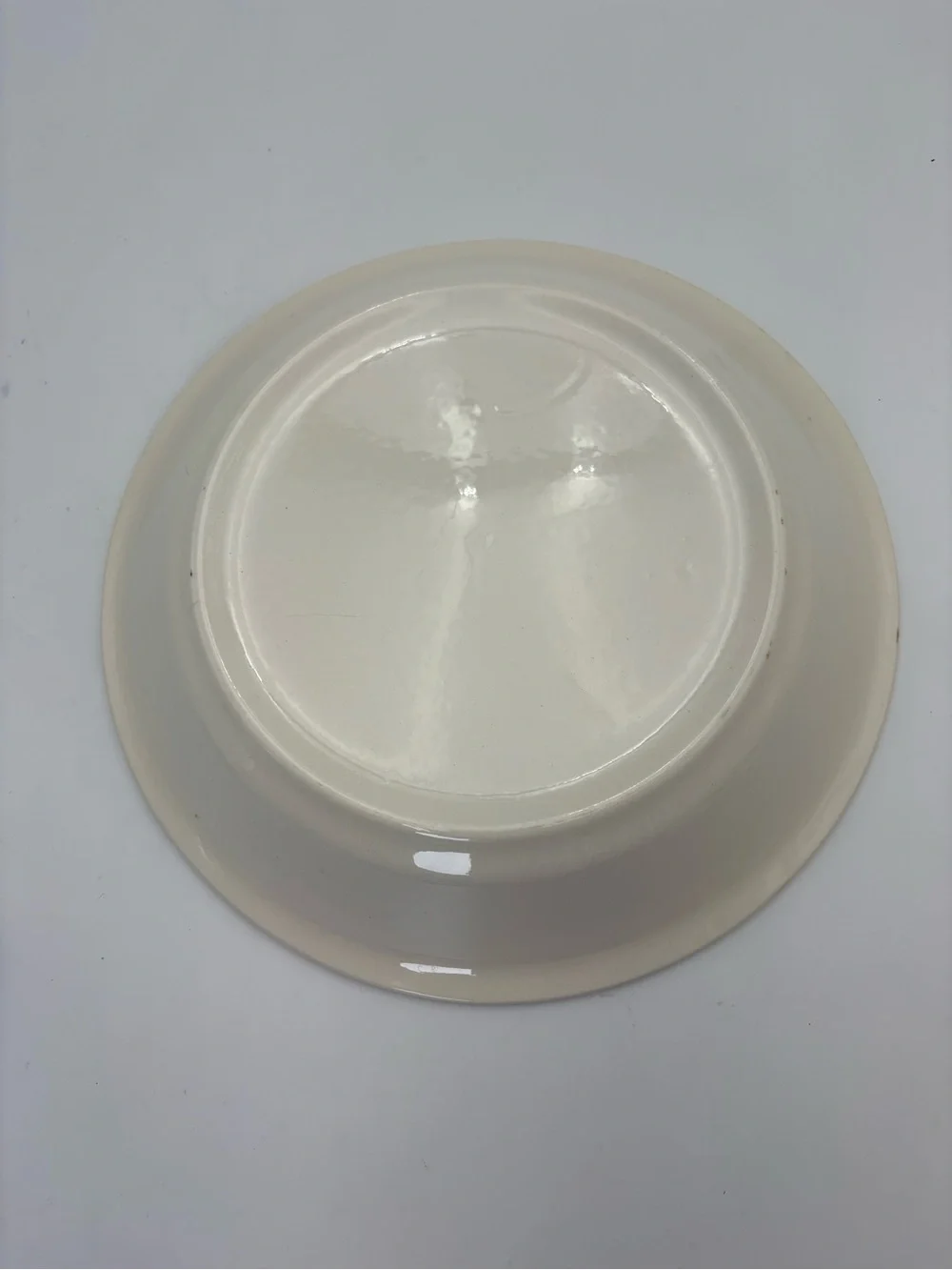 Vintage Cherry Pie Recipe Dish in Cream with Red Cherry Design - 11” Diameter